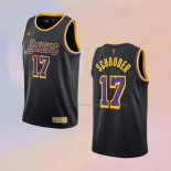 Camiseta Los Angeles Lakers Dennis Schroder NO 17 Earned 2020-21 Negro