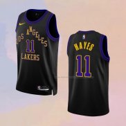 Camiseta Los Angeles Lakers Jaxson Hayes NO 11 Ciudad 2023-24 Negro