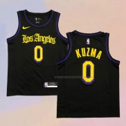 Camiseta Los Angeles Lakers Kyle Kuzma NO 0 Ciudad 2019-20 Negro