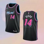 Camiseta Miami Heat Tyler Herro NO 14 Ciudad 2018-19 Negro