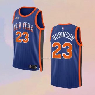 Camiseta New York Knicks Mitchell Robinson NO 23 Ciudad 2023-24 Azul