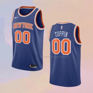 Camiseta New York Knicks Obi Toppin NO 00 Icon 2020 Azul