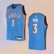 Camiseta Nino Oklahoma City Thunder Chris Paul NO 3 Icon Azul