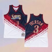 Camiseta Philadelphia 76ers Allen Iverson NO 3 Mitchell & Ness 1997-98 Negro