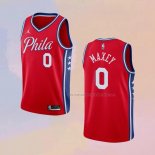 Camiseta Philadelphia 76ers Tyrese Maxey NO 0 Statement 2020-21 Rojo