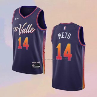 Camiseta Phoenix Suns Chimezie Metu NO 14 Ciudad 2023-24 Violeta