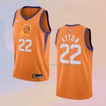 Camiseta Phoenix Suns DeAndre Ayton NO 22 Statement Naranja