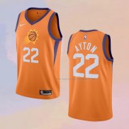 Camiseta Phoenix Suns DeAndre Ayton NO 22 Statement Naranja