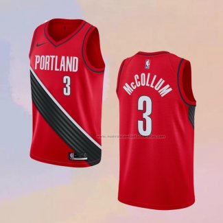 Camiseta Portland Trail Blazers C.J. McCollum NO 3 Statement Rojo