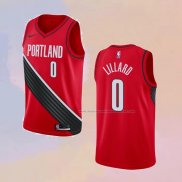 Camiseta Portland Trail Blazers Damian Lillard NO 0 Statement 2019-20 Rojo