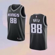 Camiseta Sacramento Kings Neemias Queta NO 88 Statement 2020-21 Negro