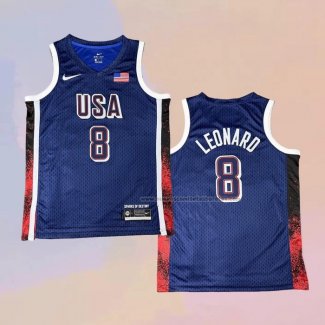 Camiseta USA 2025 Kawhi Leonard NO 8 Azul