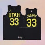 Camiseta Utah Jazz Johnny Juzang NO 33 Statement 2022-23 Negro