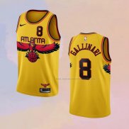 Camiseta Atlanta Hawks Danilo Gallinari NO 8 Ciudad 2021-22 Amarillo