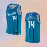 Camiseta Charlotte Hornets Nick Richards NO 14 Ciudad 2021-22 Azul