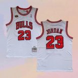 Camiseta Chicago Bulls Michael Jordan NO 23 Mitchell & Ness 1998 NBA Finals Blanco