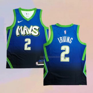 Camiseta Dallas Mavericks Kyrie Irving NO 2 Ciudad Azul