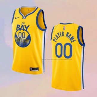 Camiseta Golden State Warriors Personalizada Statement 2019-20 Amarillo