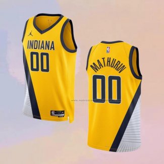 Camiseta Indiana Pacers Bennedict Mathurin NO 00 Statement 2022-23 Amarillo