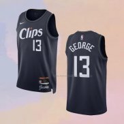 Camiseta Los Angeles Clippers Paul George NO 13 Ciudad 2023-24 Azul