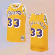 Camiseta Los Angeles Lakers Kareem Abdul-Jabbar NO 33 Mitchell & Ness 1984-85 Amarillo