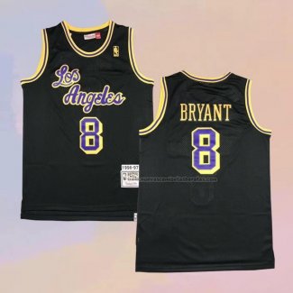 Camiseta Los Angeles Lakers Kobe Bryant NO 8 Retro Negro