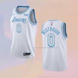 Camiseta Los Angeles Lakers Russell Westbrook NO 0 Ciudad 2020-21 Blanco