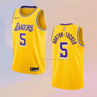 Camiseta Los Angeles Lakers Talen Horton-Tucker NO 5 Icon 2020-21 Amarillo