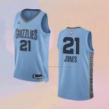 Camiseta Memphis Grizzlies Tyus Jones NO 21 Statement 2022-23 Azul