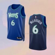 Camiseta Minnesota Timberwolves Jordan McLaughlin NO 6 Ciudad 2021-22 Azul