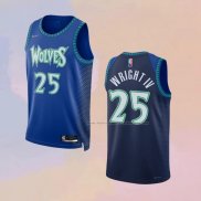 Camiseta Minnesota Timberwolves McKinley Wright IV NO 25 Ciudad 2021-22 Azul