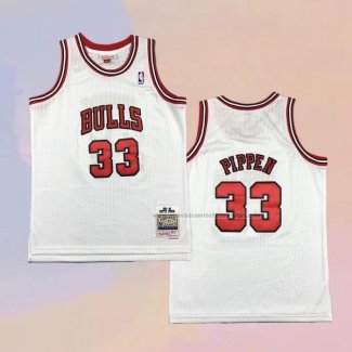 Camiseta Nino Chicago Bulls Scottie Pippen NO 33 Mitchell & Ness 1997-98 Blanco