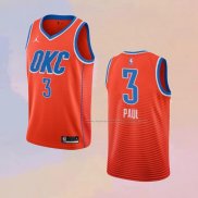 Camiseta Oklahoma City Thunder Chris Paul NO 3 Statement 2021 Naranja