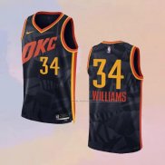 Camiseta Oklahoma City Thunder Kenrich Williams NO 34 Ciudad 2023-24 Negro