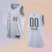 Camiseta Oklahoma City Thunder Personalizada Ciudad 2021-22 Blanco