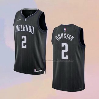 Camiseta Orlando Magic Caleb Houstan NO 2 Ciudad 2022-23 Negro