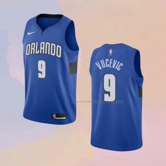 Camiseta Orlando Magic Nikola Vucevic NO 9 Statement Edition Azul