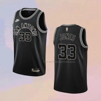 Camiseta San Antonio Spurs Tre Jones NO 33 Classic 2022-23 Negro