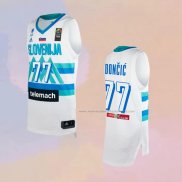 Camiseta Slovenia Luka Doncic NO 77 Tokyo 2021 Blanco2