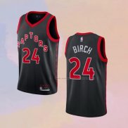 Camiseta Toronto Raptors Khem Birch NO 24 Statement 2020-21 Negro