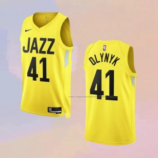 Camiseta Utah Jazz Kelly Olynyk NO 41 Icon 2022-23 Amarillo