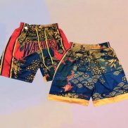 Pantalone Golden State Warriors Lunar New Year Mitchell & Ness Just Don Naranja