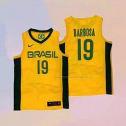 Camiseta Brasil Leandro Barbosa NO 19 2019 FIBA Baketball World Cup Amarillo