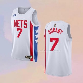 Camiseta Brooklyn Nets Kevin Durant NO 7 Classic 2022-23 Blanco