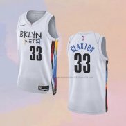 Camiseta Brooklyn Nets Nicolas Claxton NO 33 Ciudad 2022-23 Blanco