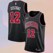 Camiseta Chicago Bulls Ayo Dosunmu NO 12 Statement 2021 Negro