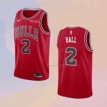 Camiseta Chicago Bulls Lonzo Ball NO 2 Icon 2021 Rojo