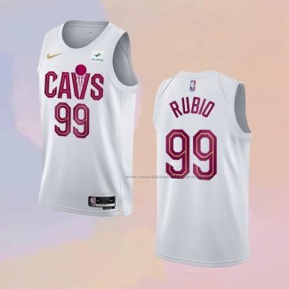 Camiseta Cleveland Cavaliers Ricky Rubio NO 99 Association 2022-23 Blanco