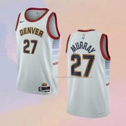 Camiseta Denver Nuggets Jamal Murray NO 27 Ciudad 2022-23 Blanco