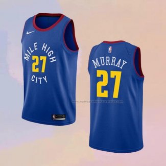 Camiseta Denver Nuggets Jamal Murray NO 27 Statement 2018-19 Azul